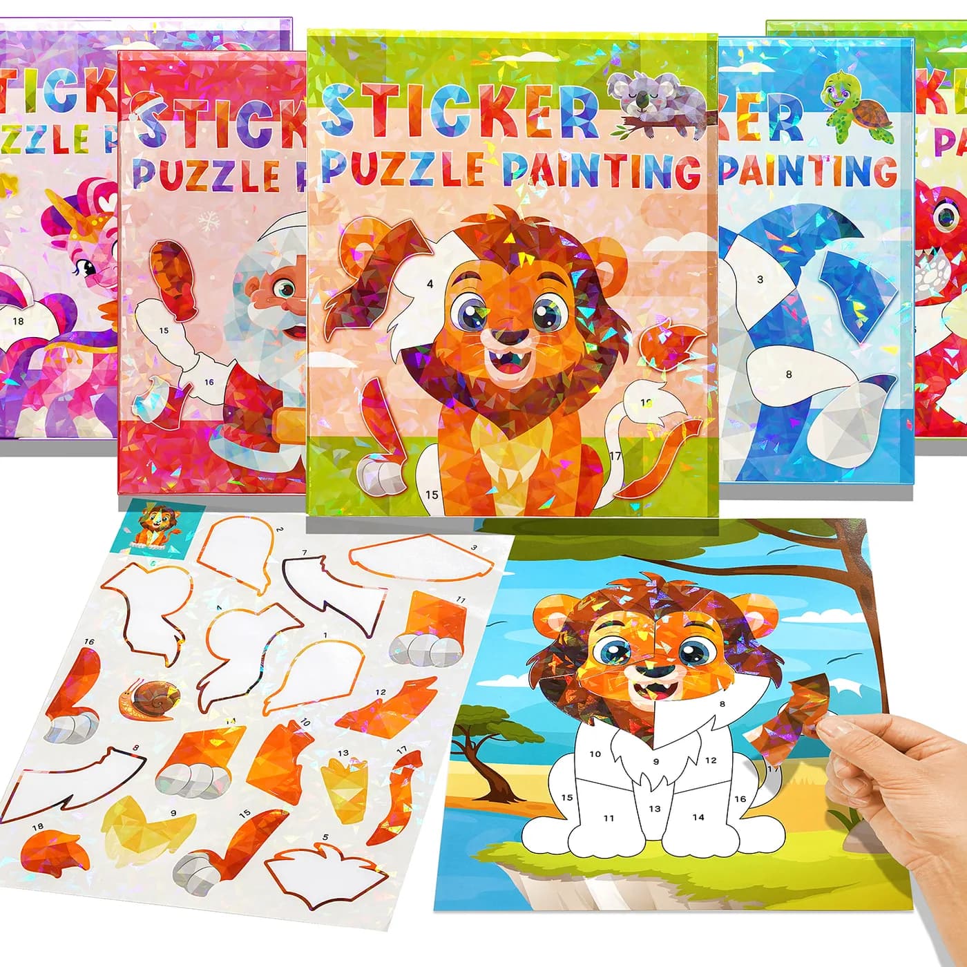 Sticker Puzzle Painting – Leão